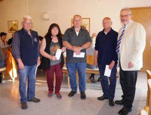 Geehrt für ehrenmatliche Initiative: Hans Schäfer, Gerlinde Lassika, Wolfram Zinnkann, Alfred Walter.